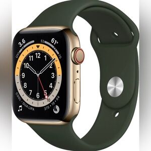 NIB Apple Watch Series 6 (GPS + Cellular) 44mm Gold Stainless Steel